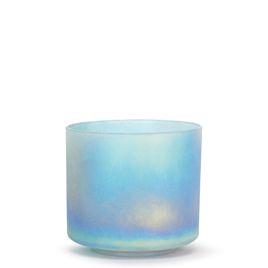 Selenite, Aqua Aura Gold Bowl 8" D#-25