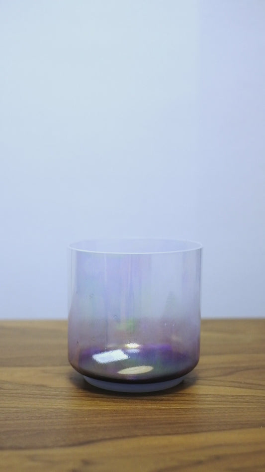 Violet Aura Gold base Platinum Bowl 6" B-35